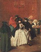 Masked venetians in the Ridotto Pietro Longhi